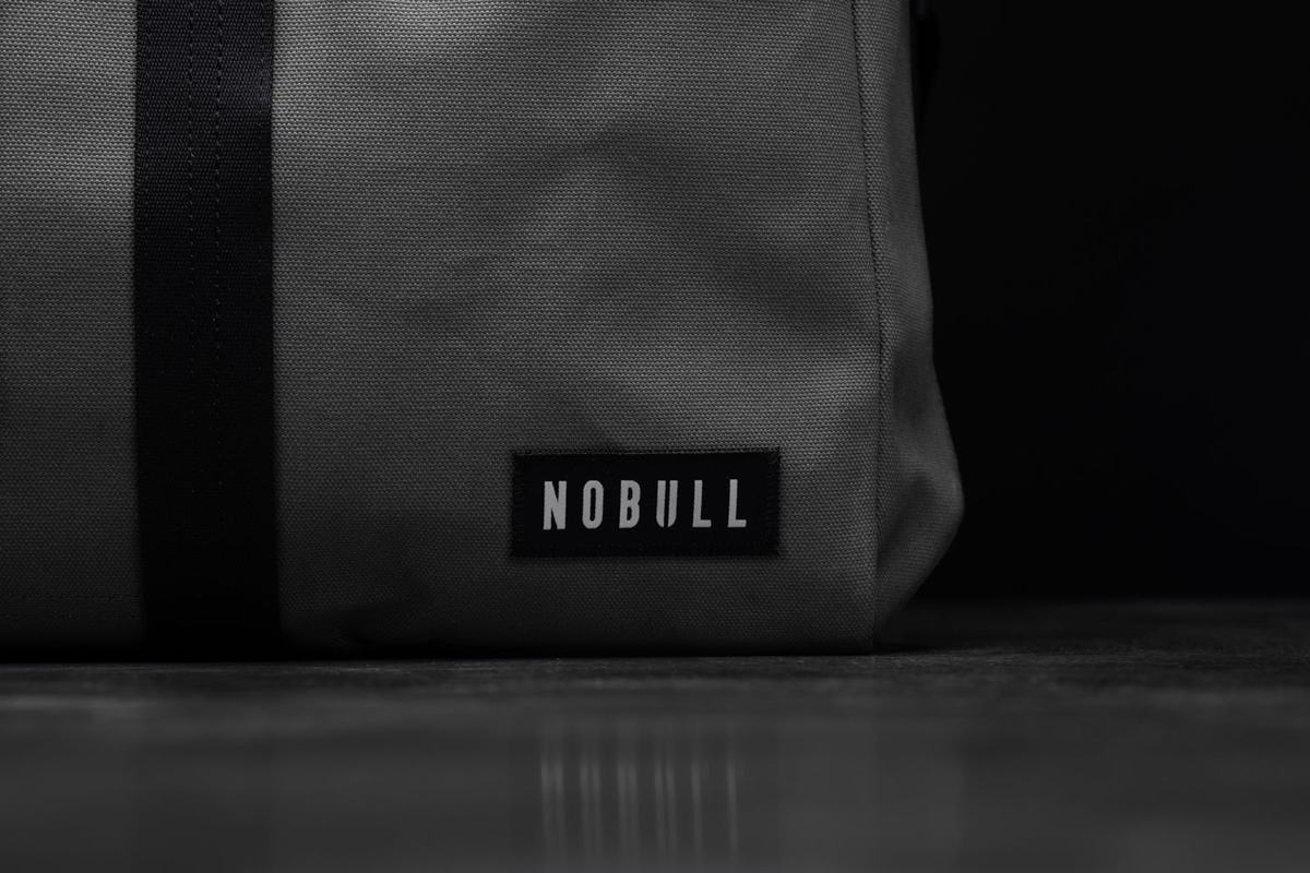 Nobull Waxed Canvas Men's Duffle Grey | Australia (KJ5792)